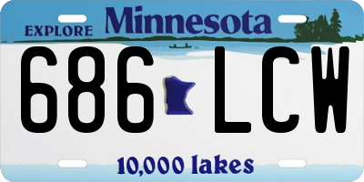 MN license plate 686LCW