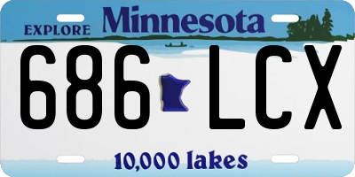 MN license plate 686LCX