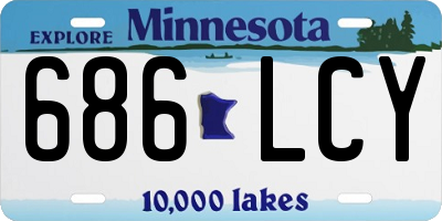 MN license plate 686LCY