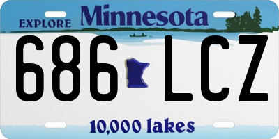 MN license plate 686LCZ