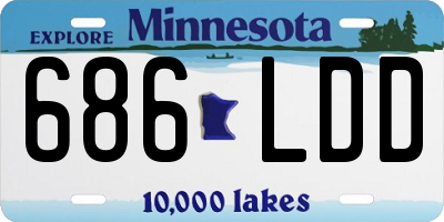 MN license plate 686LDD