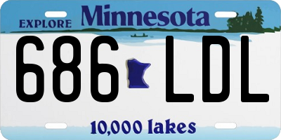 MN license plate 686LDL