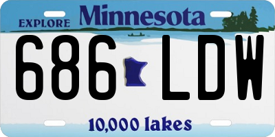 MN license plate 686LDW