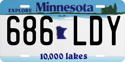 MN license plate 686LDY