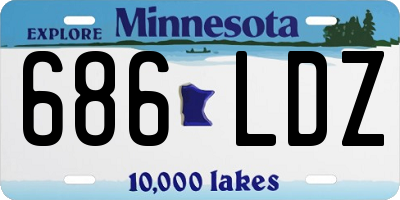 MN license plate 686LDZ