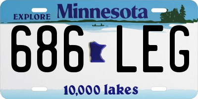 MN license plate 686LEG