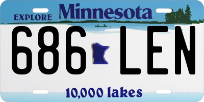 MN license plate 686LEN