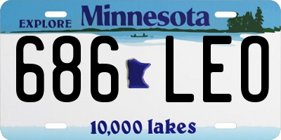 MN license plate 686LEO