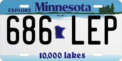 MN license plate 686LEP