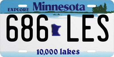 MN license plate 686LES