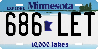 MN license plate 686LET