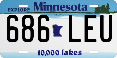 MN license plate 686LEU