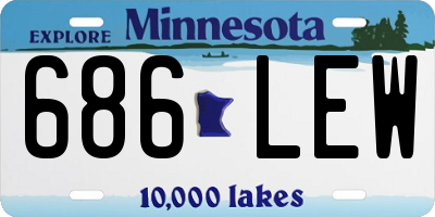 MN license plate 686LEW