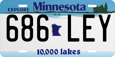 MN license plate 686LEY