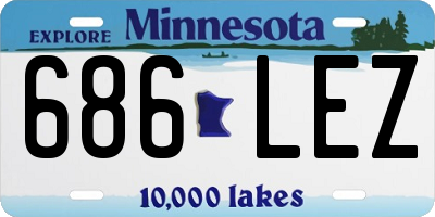 MN license plate 686LEZ