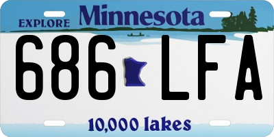 MN license plate 686LFA
