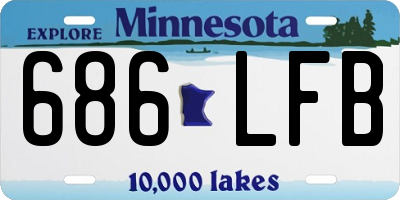 MN license plate 686LFB