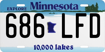 MN license plate 686LFD