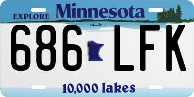 MN license plate 686LFK