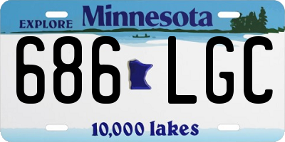 MN license plate 686LGC