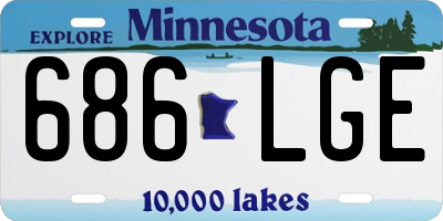 MN license plate 686LGE