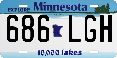 MN license plate 686LGH