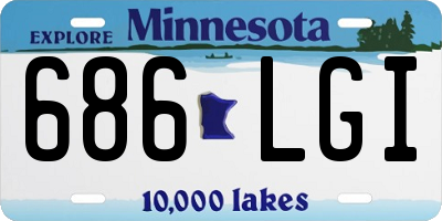 MN license plate 686LGI