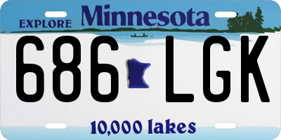 MN license plate 686LGK