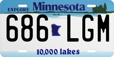 MN license plate 686LGM