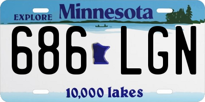 MN license plate 686LGN