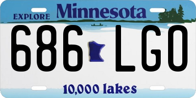 MN license plate 686LGO