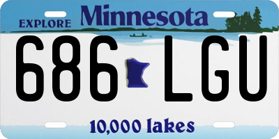 MN license plate 686LGU