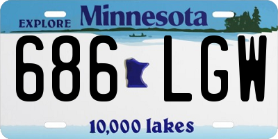 MN license plate 686LGW