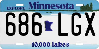 MN license plate 686LGX