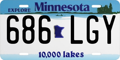 MN license plate 686LGY