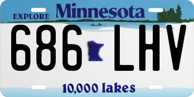 MN license plate 686LHV