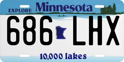 MN license plate 686LHX