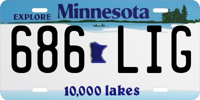 MN license plate 686LIG