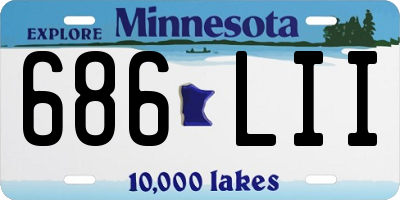 MN license plate 686LII