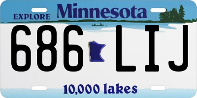 MN license plate 686LIJ