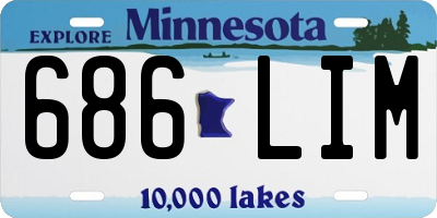 MN license plate 686LIM