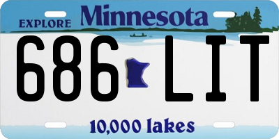 MN license plate 686LIT