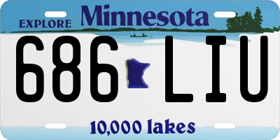 MN license plate 686LIU