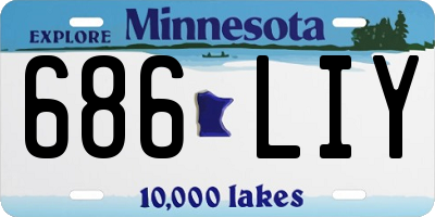 MN license plate 686LIY