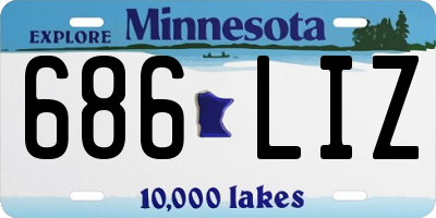 MN license plate 686LIZ