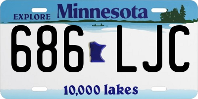 MN license plate 686LJC