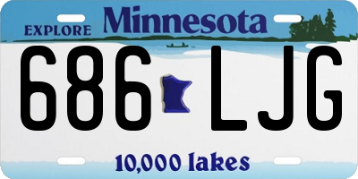 MN license plate 686LJG
