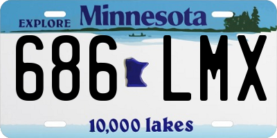 MN license plate 686LMX