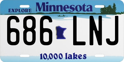 MN license plate 686LNJ
