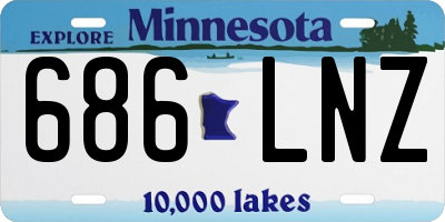 MN license plate 686LNZ